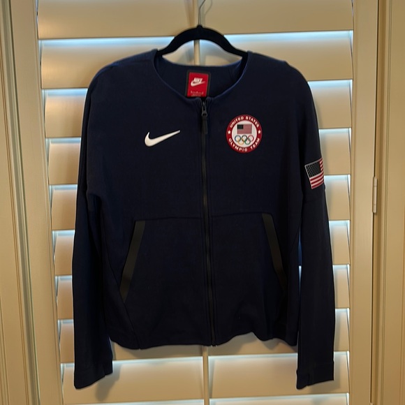 NIKE OLYMPIC TEAM women’s navy size medium USA zip up jacket - Picture 1 of 8